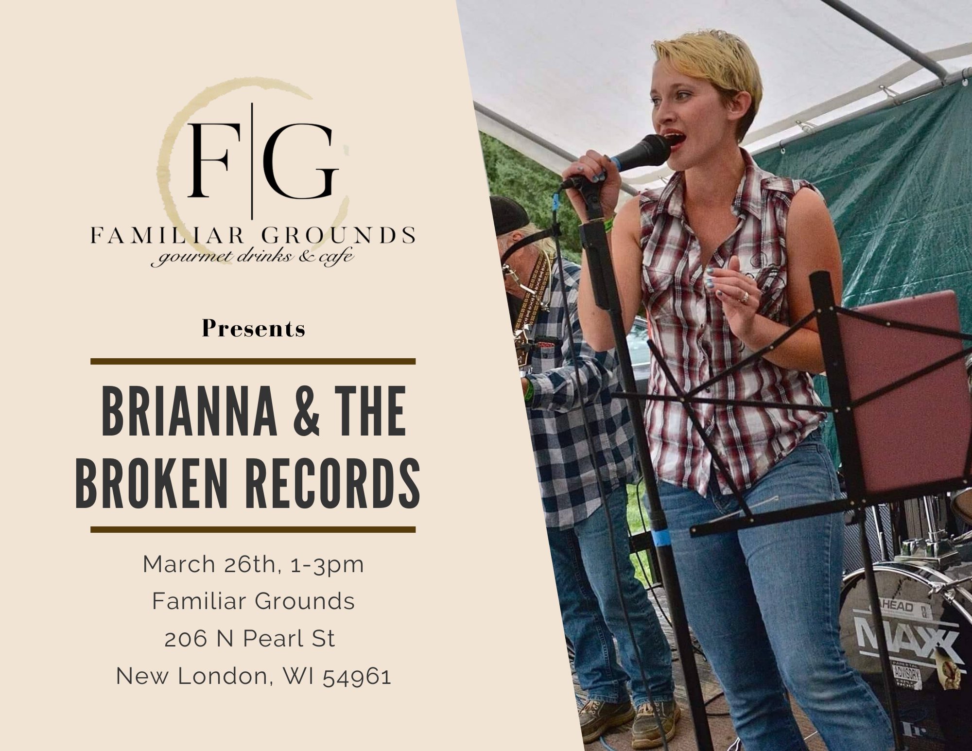 Familiar Grounds Live Music Brianna-Broken Records